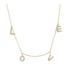 Love Diamond Station Necklace