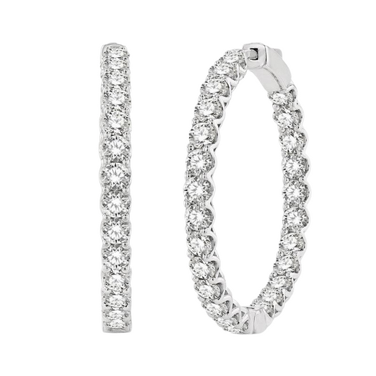 Inside-Out Diamond Hoop Earrings