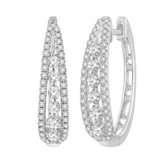 Diamond Hoop Earrings