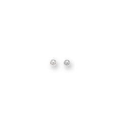 White Gold Polished Ball Stud Earring