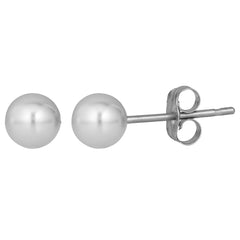 White Gold Polished Gold Pearl Classics Earring