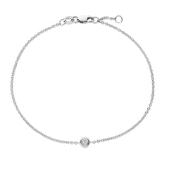 White Gold Polished Gold & Diamond Fashion Bracelet