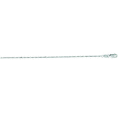 White Gold Diamond Cut/ Textured Diamond Cut Cable Bracelet