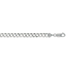 White Gold Polished Comfort Curb Bracelet