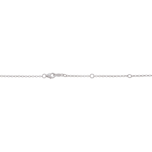 White Gold Diamond Cut/ Textured Double Extendable Cable Basic Chain