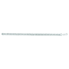 White Gold Polished Semi-solid Miami Cuban Necklace