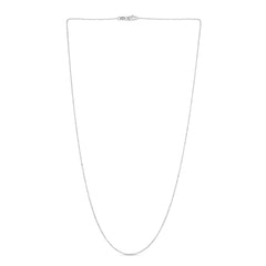 White Gold Diamond Cut/ Textured Diamond Cut Bead Necklace