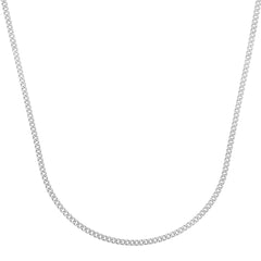 White Gold Polished Light Gourmette Necklace