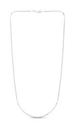 White Gold Diamond Cut/ Textured Milano Necklace