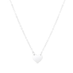 White Gold Polished Mini Pendants Necklace