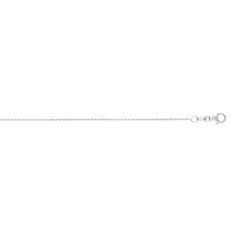 White Gold Polished Round Cable Necklace