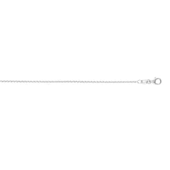 White Gold Polished Round Cable Necklace