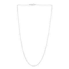 White Gold Polished Bead Necklace