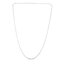 White Gold Diamond Cut/ Textured Sparkle Necklace