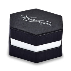 QE12916 White Night Sterling Silver Rhodium-plated Blue Diamond Oval Screwback Post Earrings