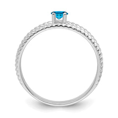 Sterling Silver Rhodium-plated Family Jewelry Ring