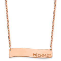 SS/Rose-plated Medium BRADLEY HAND Curved Bar Necklace XNA1073RP