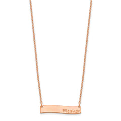 SS/Rose-plated Small BRADLEY HAND Curved Bar Necklace XNA1074RP