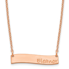SS/Rose-plated Small BRADLEY HAND Curved Bar Necklace XNA1074RP