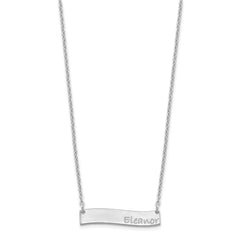 SS/Rhodium-plated Small BRADLEY HAND Curved Bar Necklace XNA1074SS