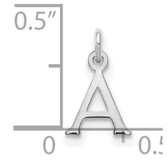 Sterling Silver Rhodium-plated Letter A Initial Charm