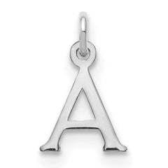 Sterling Silver Rhodium-plated Letter A Initial Charm