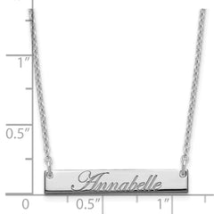 SS/Rhodium-plated Small EDWARDIAN SCRIPT Bar Necklace XNA1214SS