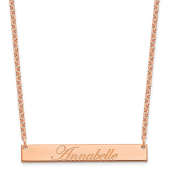 SS/Rose-plated Medium EDWAEDIAN SCRIPT Bar Necklace XNA1219RP
