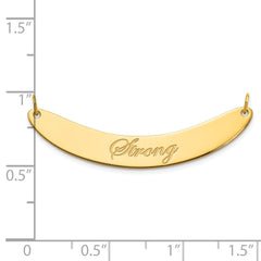 SS/Gold-plated Medium EDWARDIAN SCRIPT Curved Bar Necklace XNA1223GP