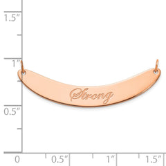 SS/Rose-plated Medium EDWARDIAN SCRIPT Curved Bar Necklace XNA1223RP