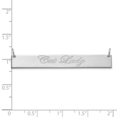 SS/Rhodium-plated Large EDWARDIAN SCRIPT Bar Necklace XNA1224SS