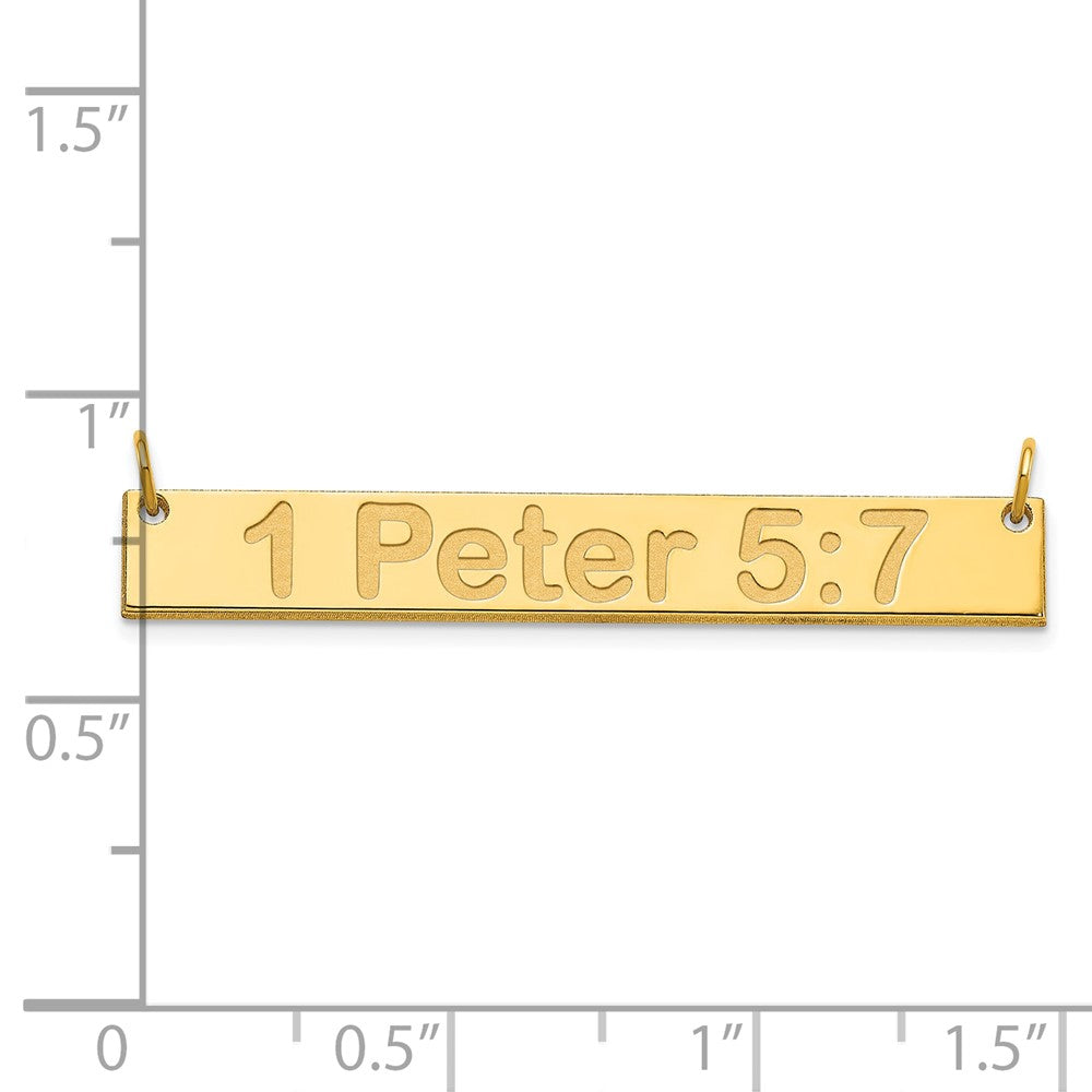 Sterling Silver/Gold-plated Medium ARIAL ROUNDED Bar Necklace XNA1236GP