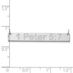 Sterling Silver/Rhod-plated Medium ARIAL ROUNDED Bar Necklace XNA1236SS