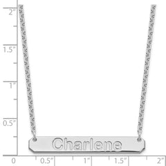 SS/Rhodium-plated Medium ARIAL ROUNDED Bar Necklace XNA1237SS