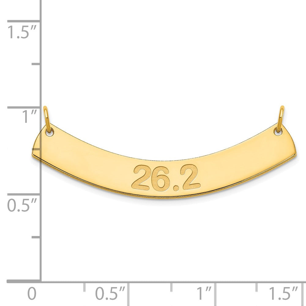 SS/Gold-plated Medium ARIAL ROUNDED Curved Bar Necklace XNA1239GP