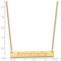 Sterling Silver/Gold-plated Large ARIAL ROUNDED Bar Necklace XNA1241GP