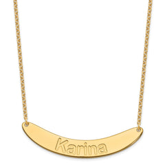 SS/Gold-plated Large ARIAL ROUNDED Curved Bar Necklace XNA1245GP