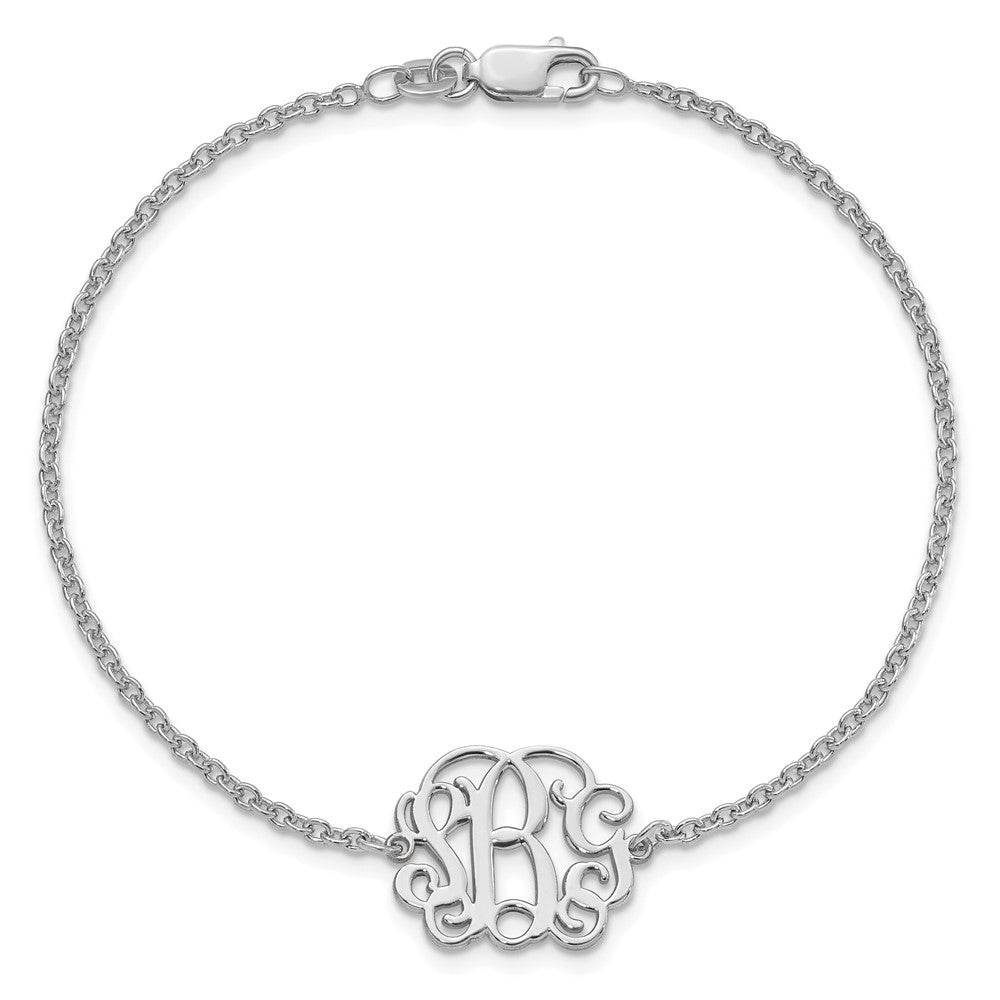 Sterling Silver/Rhodium-plated Monogram Bracelet XNA1265SS
