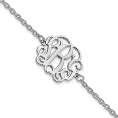 Sterling Silver/Rhodium-plated Monogram Bracelet XNA1265SS