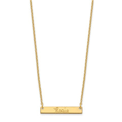 Sterling Silver/Gold-plated Small Signature Bar Necklace XNA1273GP