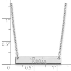 Sterling Silver/Rhodium-plated Small Signature Bar Necklace XNA1273SS
