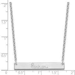 Sterling Silver/Rhodium-plated Medium Signature Bar Necklace XNA1274SS