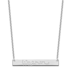 Sterling Silver/Rhodium-plated Large Signature Bar Necklace XNA1275SS