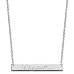 Sterling Silver/Rhodium-plated Large Signature Bar Necklace XNA1275SS