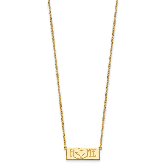 Sterling Silver/Gold-Plated HOME/STATE Necklace XNA1519GP-TX
