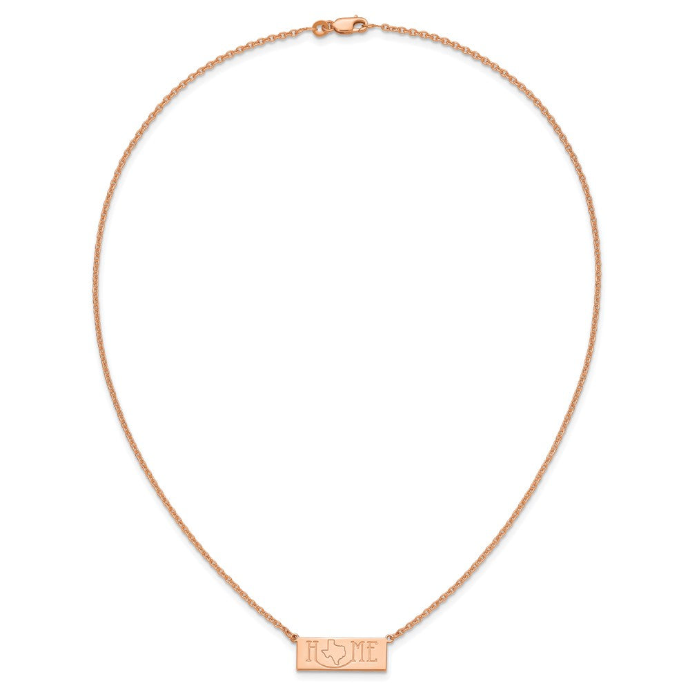 Sterling Silver/Rose Gold-Plated HOME/STATE Necklace XNA1519RP