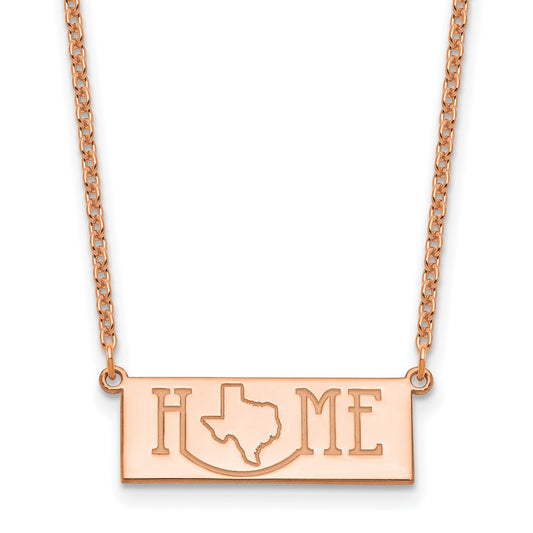 Sterling Silver/Rose Gold-Plated HOME/STATE Necklace XNA1519RP