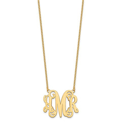 Sterling Silver/Gold-plated Monogram Necklace XNA502GP