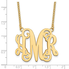 Sterling Silver/Gold-plated Monogram Necklace XNA502GP
