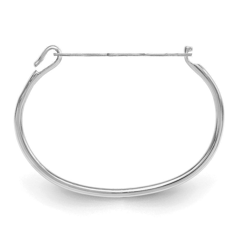 SS/Rhodium-plated Monogram with Sterling Silver Bangle XNA505SS